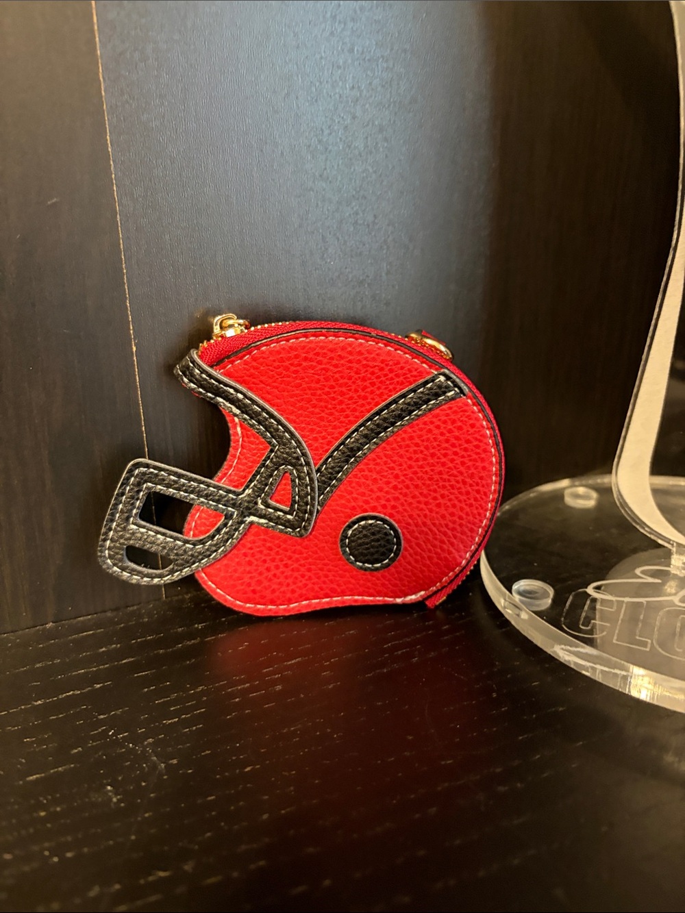 Red Football Helmet Coin Purse - Small Accessory